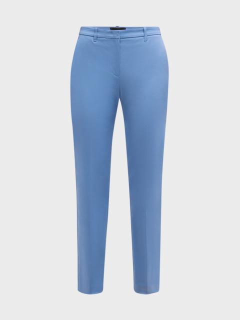 Cropped Straight-Leg Cotton Couture Trousers