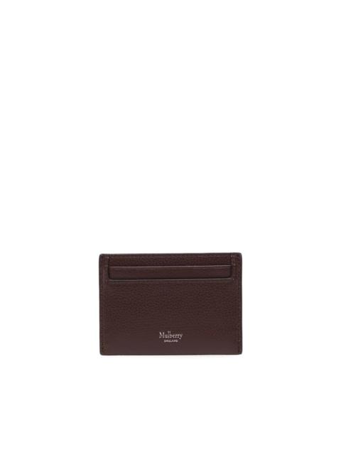 Mulberry small logo-embossed pebbled cardholder