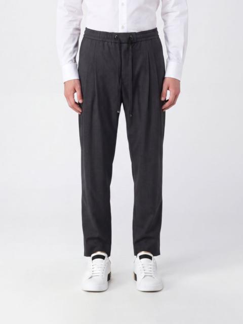 Dolce & Gabbana DOLCE & GABBANA Pleated Virgin Wool Jogging Trousers with Drawstring Waist