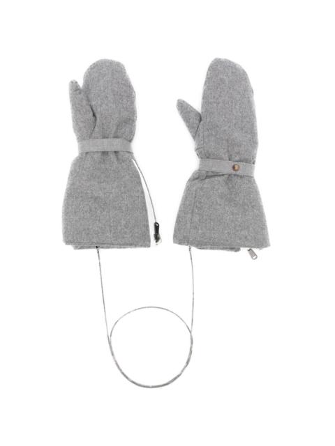 Brunello Cucinelli zipped wool gloves