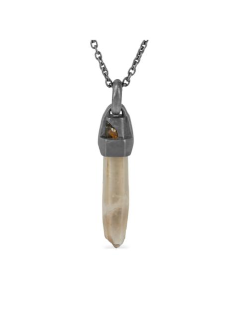 Parts of Four sterling silver Talisman Smoky Quartz necklace