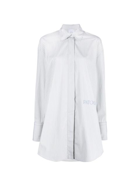 PATOU pinstripe mini shirt dress