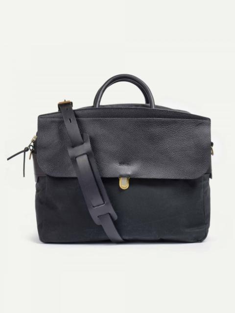 Bleu de Chauffe ZEPPO BUSINESS BAG  -  BLACK WAXED