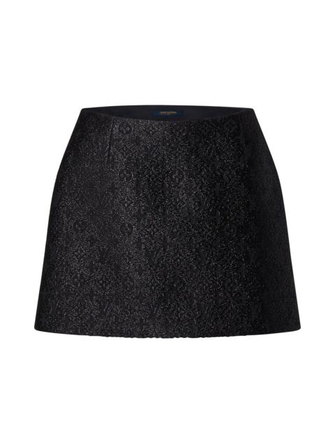 Louis Vuitton Glitter Monogram Mini Skirt