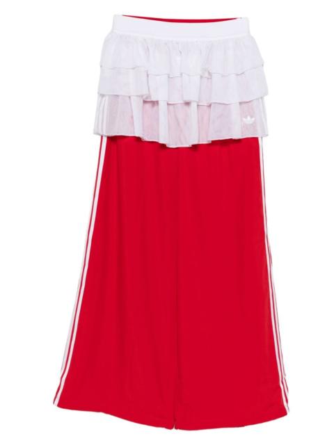 layered striped trousers