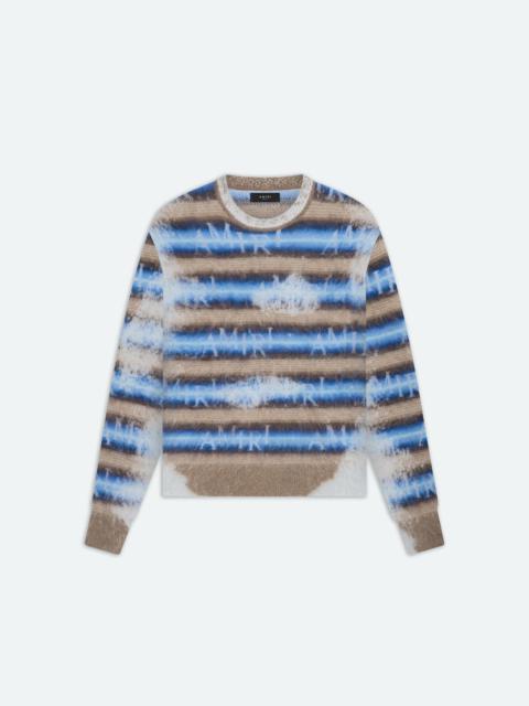 AMIRI AMIRI STAGGERED STRIPED CREW