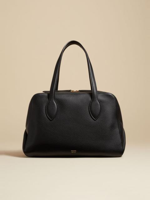 KHAITE The Medium Maeve Bag in Black Pebbled Leather