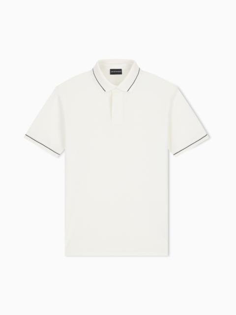 EMPORIO ARMANI POLO SHIRT WITH REGULAR FIT IN COTTON PIQUE