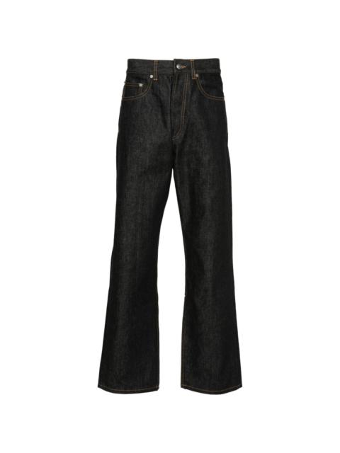 Palm Angels contrast-stitching loose-fit jeans