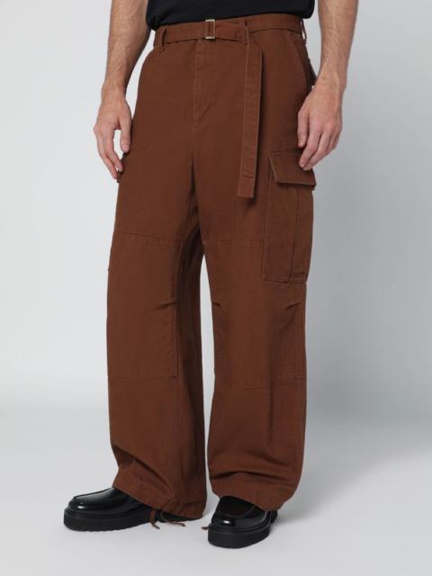 sacai Beige cotton cargo trousers