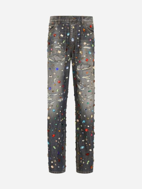Dolce & Gabbana Jeans with rhinestone details