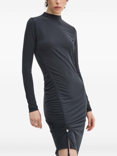 HUGO long-sleeve ruched mini dress