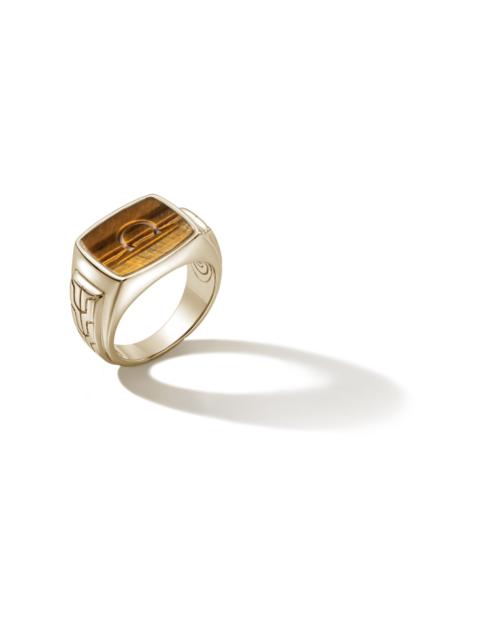 JOHN HARDY Carved Signet Ring, Gold