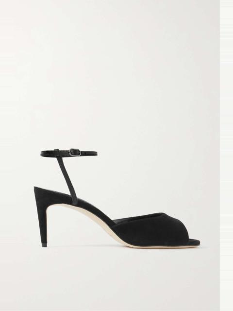 Bacardu 70 leather-trimmed suede sandals