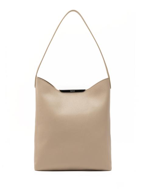 Elleme Gemini Pebbled Leather Taupe - Silver