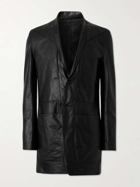 Rick Owens Oiled-Leather Blazer