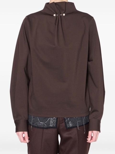 Kolor pearl-embellished high-neck top