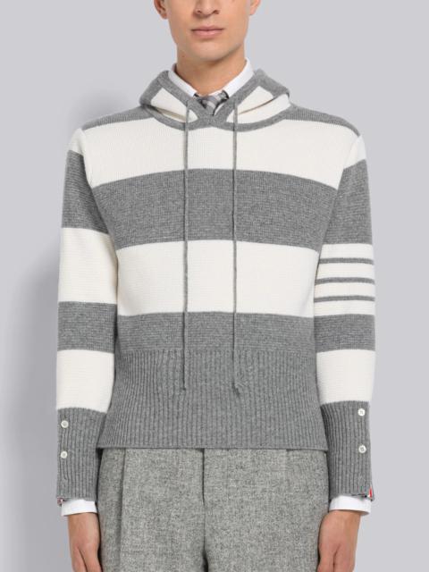 4-Bar striped hoodie