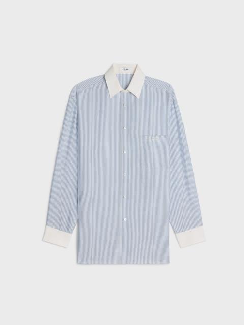 CELINE oversized shirt in striped silk