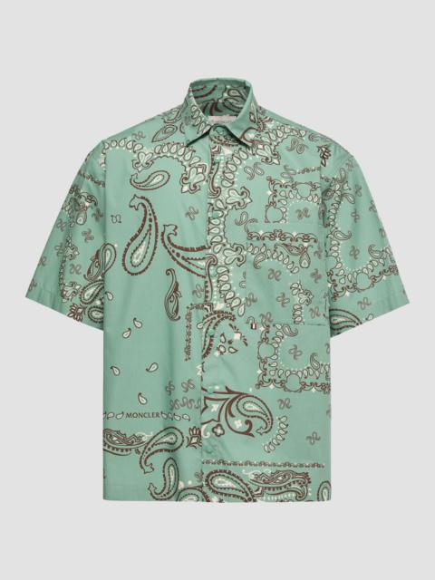 Moncler Men's Shirt in Cotton - Aqua Green