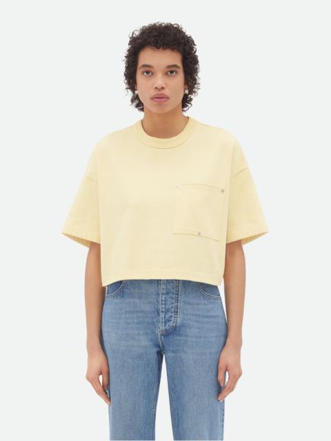 Bottega Veneta Jersey Cropped T-Shirt With V Pocket