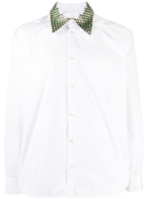 NAMACHEKO crysttal-embellished long-sleeve shirt
