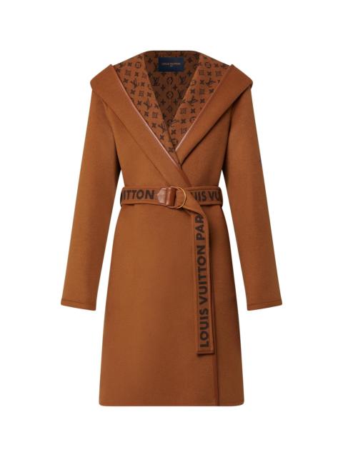 Louis Vuitton Signature Double Face Hooded Wrap Coat