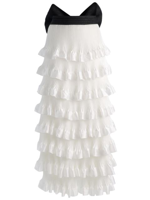 Alice + Olivia AVANA BOW BACK TIERED GOWN SKIRT