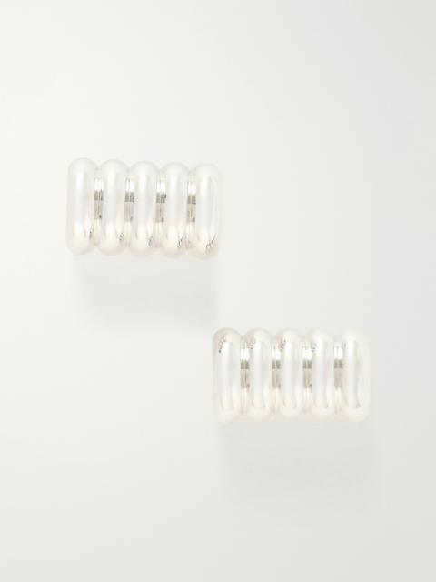 DÉHANCHE Hollyhock Large Silver-tone Earrings