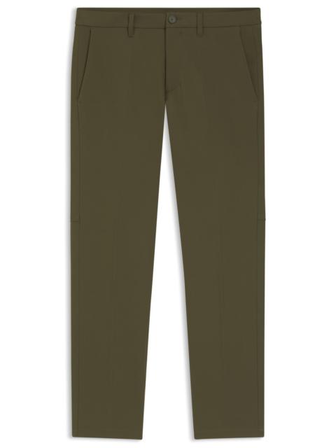 BOSS SLIM-FIT PANTS IN WATER-REPELLENT STRETCH FABRIC