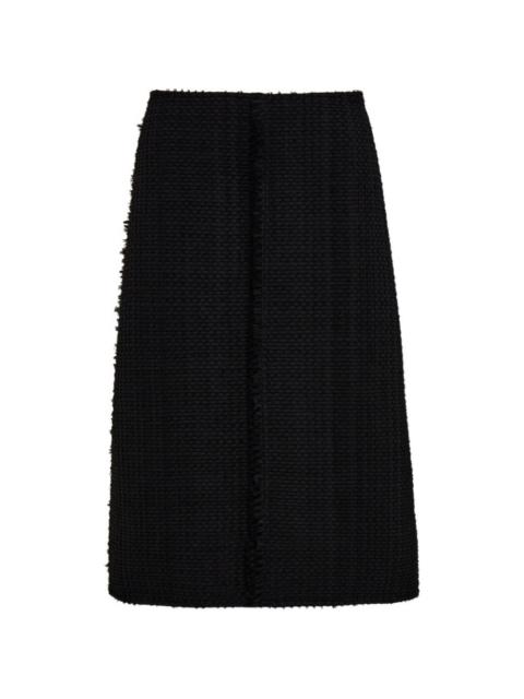 FERRAGAMO frayed midi skirt