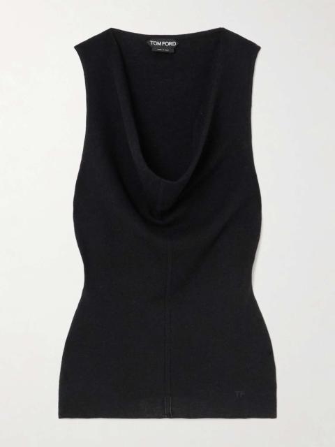 Draped wool tank