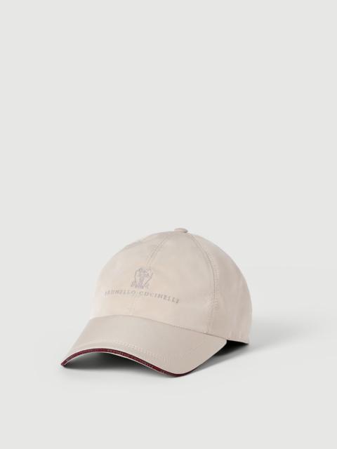 Brunello Cucinelli Water-resistant microfiber baseball cap with embroidered logo