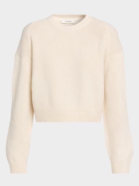 FFORME Marcela Wool-Cashmere Crop Crewneck Sweater