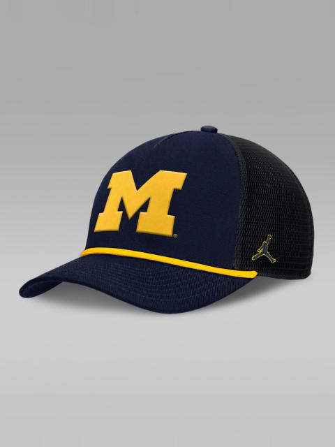 Jordan Michigan Primetime Rise Men's Jordan Brand College Trucker Adjustable Hat