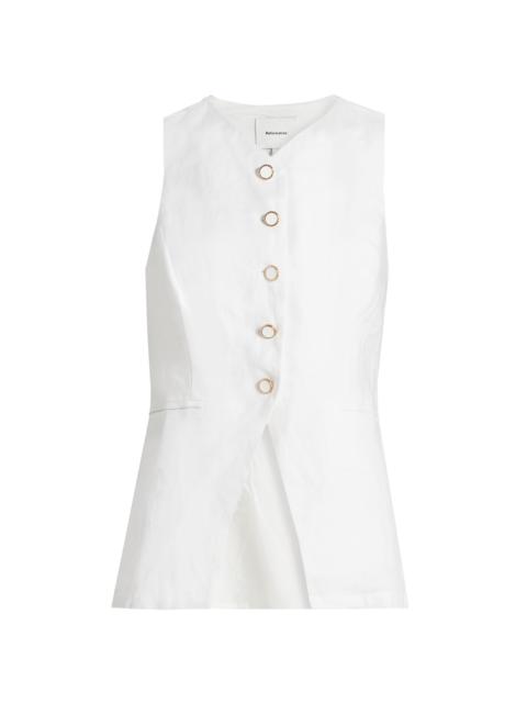 Reformation Women's Aspen Linen Top - White