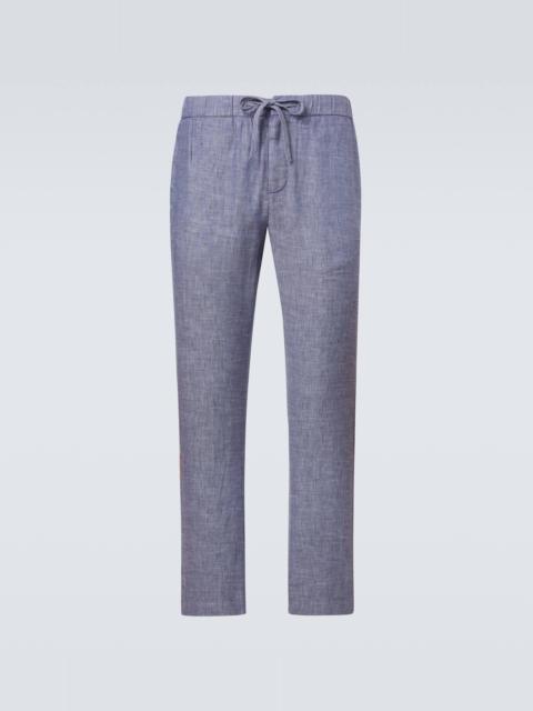 FRESCOBOL CARIOCA Oscar linen and cotton straight pants