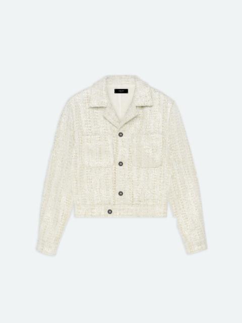 AMIRI SEQUIN BOUCLE SHIRT JACKET