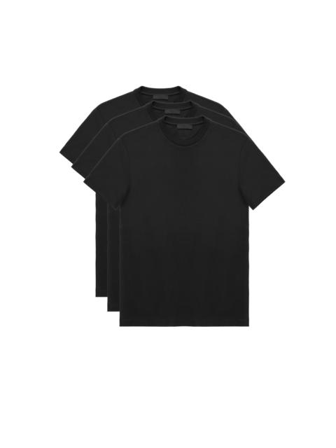 Prada Three Pack Cotton Jersey T-Shirts