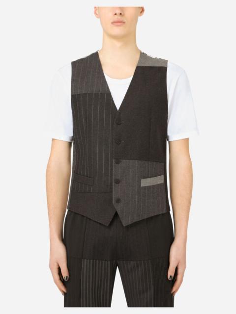 Dolce & Gabbana Cashmere and wool patchwork gilet