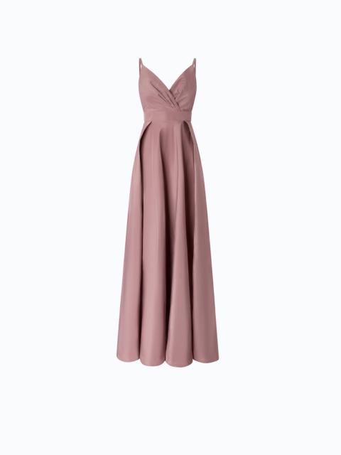 PINKO LONG TAFFETA DRESS WITH SLIT