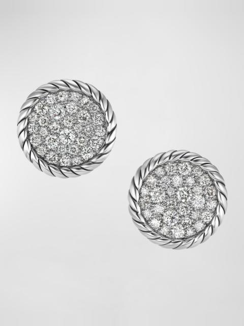 DAVID YURMAN Elements Earrings with Diamonds in Silver, 0.5"