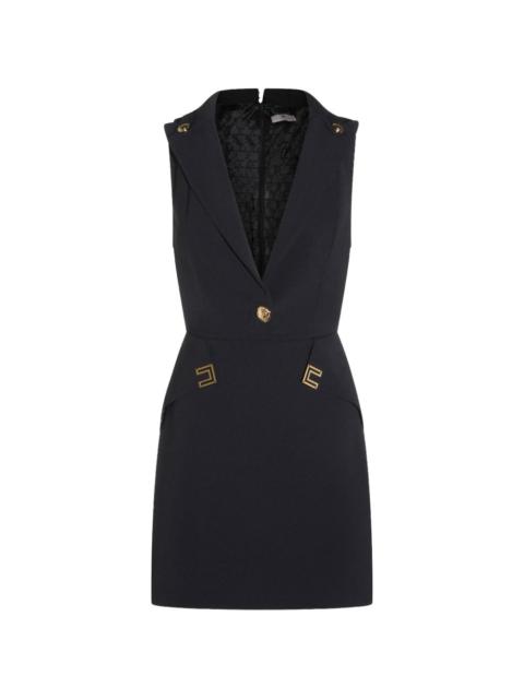 ELISABETTA FRANCHI double layer stretch logo detail mini dress