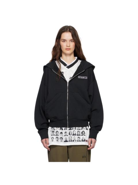 032c Black Routine Zip Hoodie