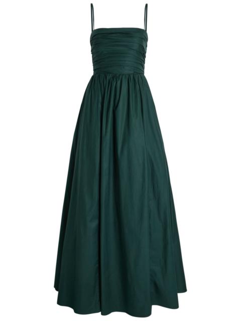 Reformation Reformation Kastoria Gathered Stretch-cotton Maxi Dress