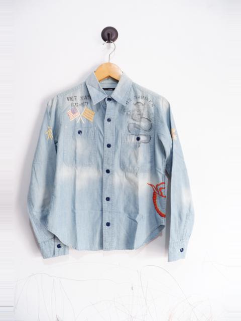 Other Designers Japanese Brand - Vintage Kastane Embroidered Chambray Shirt