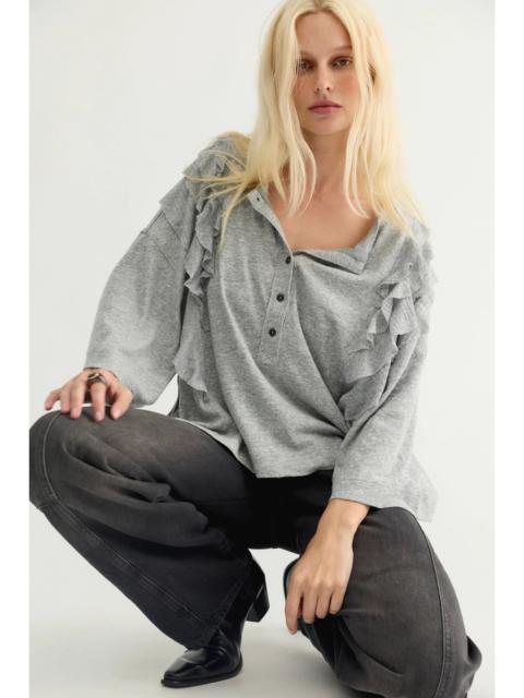 FREE PEOPLE Rita Ruffled Henley