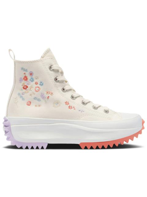 Converse Run Star Hike Platform Hi Embroidered Floral Egret