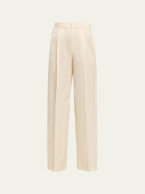 Vince High-Rise Satin Trousers