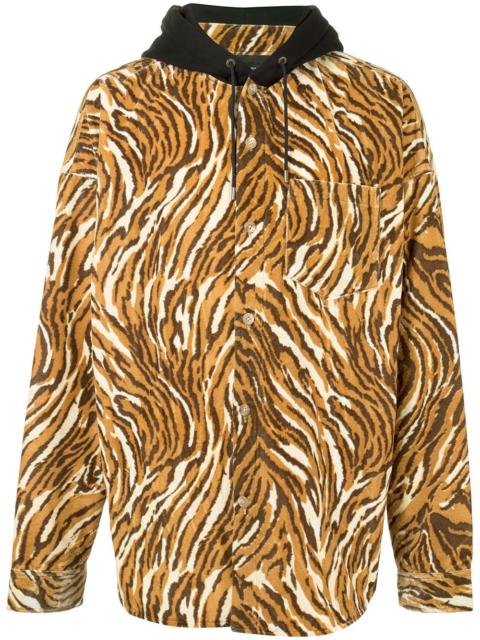 MASTERMIND WORLD tiger-print button-up hoodie